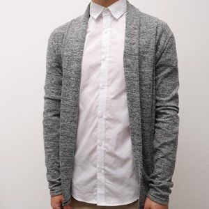 Dolce and Gabbana D&G Tonal Textured Cotton Knit Shawl Cardigan - Size S